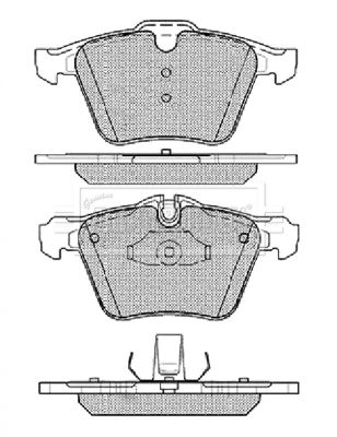 BORG & BECK Piduriklotsi komplekt,ketaspidur BBP2444